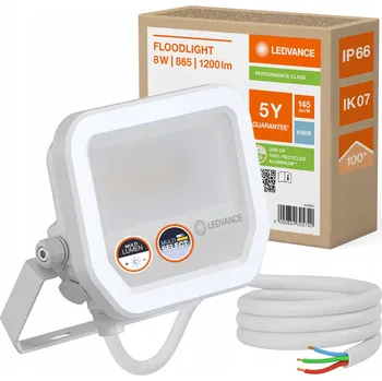 LED reflektor Ledvance Floodlight 8W 6500K studená bílá 1200lm IP65 bílý