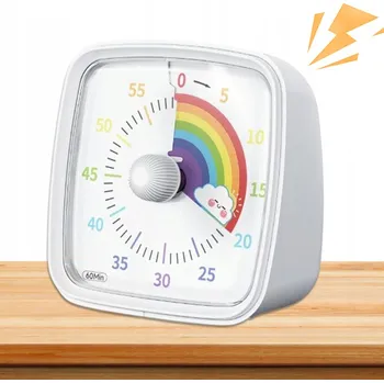 MINUTKA ČASOVAČ VIZUÁLNÍ HODINY DO KUCHYNĚ 60-MINUTOVÁ PRO DĚTI K VÝUCE MOD