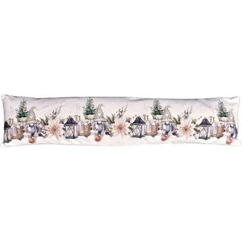 Vánoční svítící dekorace okenní polštář Skrítek s lucernou CYH6060C 20x85 cm