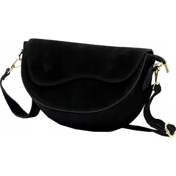 Kabelka Malá kabelka přes rameno z černé semišové kůže