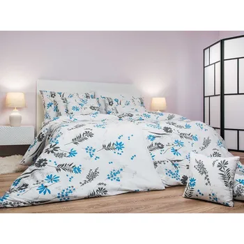 Povlečení Povlečení krep Agáta denim na bílém 140x200, 70x90 cm