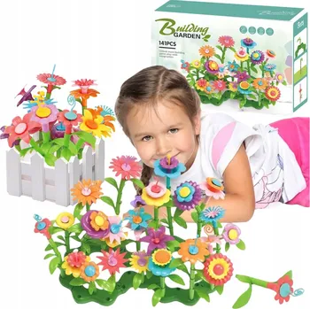 ostatní stavebnice SADA STAVEBNICE KVĚTINY KONSTRUKČNÍ ZAHRADA 141 DÍLŮ KVĚTINY HRA NA ZAHRADNÍKA