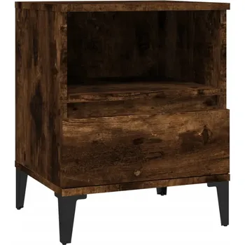 Noční stolek Elegantní noční stolek kouřový dub 40 x 35 x 50 cm