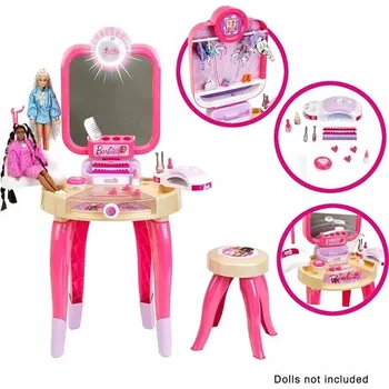 Panenka KLEIN Barbie Toaletní stolek s lampou na hybridní laky na nehty
