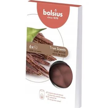 Svíčka Vonné voskové vločky Bolsius True Scents Oud Wood - Agarové dřevo 6 kusů