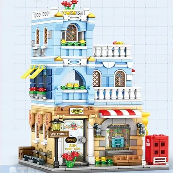 ostatní stavebnice Streetscape - Městský hotel - Sada kostek 713 dílů