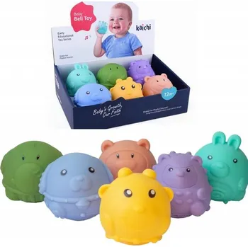 Hračka pro kojence Smyslové kousátko Askato z kaučuku, vícebarevné