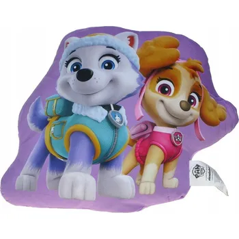 Polštář Dekorativní Polštář 28x33 Tlapková patrola fialový tvar plyšové hračky