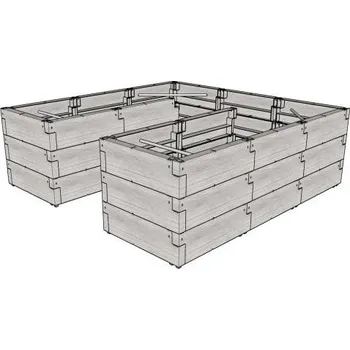 Držák na květináč a truhlík vyvýšený záhon JUWEL TIMBER ERGOLINE - E