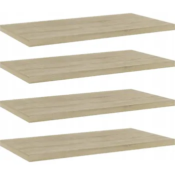 police Police na knihy dub sonoma 40 x 20 x 1,5 cm - sada 4 ks