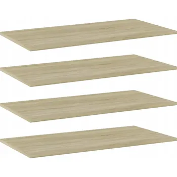 Knihovna Police na knihy dub sonoma 80 x 40 x 1,5 cm, 4 ks