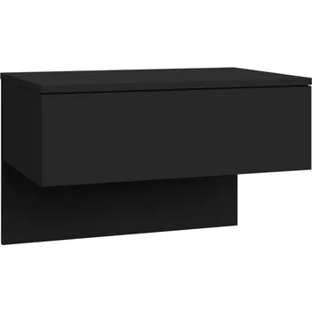 Noční stolek Černý závěsný noční stolek 60 x 40 x 40 cm z dřevotřísky