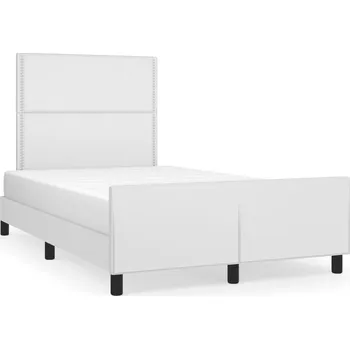 Postel Rám postele s čelem 193x123x118cm bílý