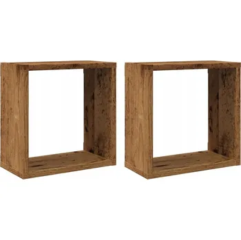 police Závěsné police barva staré dřevo 30 x 15 x 30 cm 2 ks