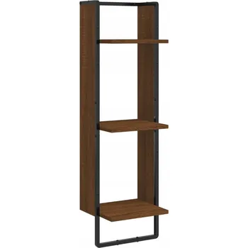 police Nástěnná police dřevěná 30x25x100cm hnědá dub