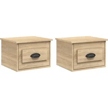 Noční stolek Závěsný noční stolek dub sonoma 41,5 x 36 x 28 cm, 2 ks