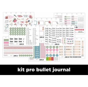 Diář Fleppi Měsíční samolepkový kit - bullet journal | Únor 2026