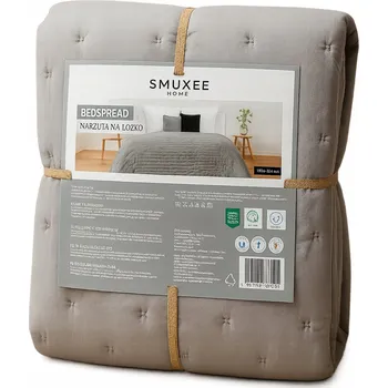 Přehoz na lůžko Přehoz na postel Łóżkoholicy polyester 200 cm x 220 cm šedý