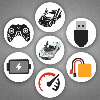 RC model auta AUTO NA DÁLKOVÉ OVLÁDÁNÍ RC SPORTOVNÍ RYCHLÉ SVĚTLA ŠEDÉ