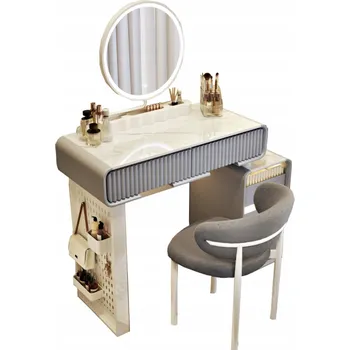 Toaletní stolek Toaletní Stolek kosmetický HELENA Sada nábytku deska 80 cm šedá