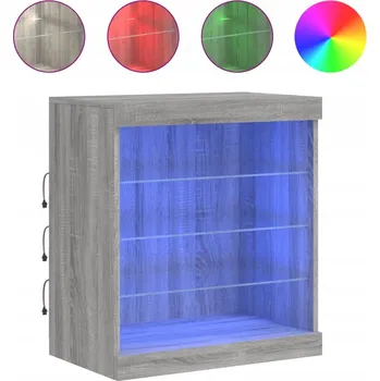 Komoda Komoda s LED osvětlením, barva šedý dub sonoma, 60,5 x 37 x 67 cm