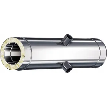 Komín KZD Izolovaná Trubka s měřicím hrdlem M64x4 fi 250 1m 1,0mm pro komín