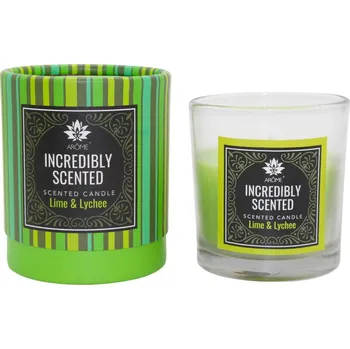 Svíčka ARÔME Vonná svíčka v papírové tubě Lime & Lychee (Limetka a liči), 120 g