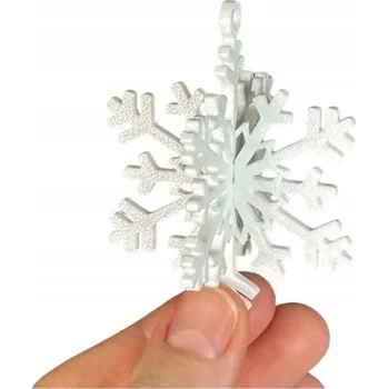 Vánoční dekorace Sada 10 sněhových vloček na vánoční stromeček, 3D tisk, k sestavení Dárek Ozdoba
