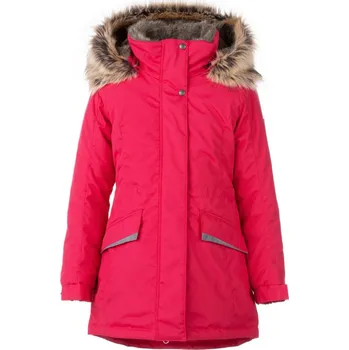 Dívčí oblečení Zateplená bunda/parka pro dívky ELLA korálová Lenne, vel. 164