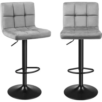 Barová židle Barová Židle F.H. Angel odstíny šedé 109 cm látka