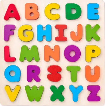 Woody Puzzle ABC masivní písmena na desce 26 dílků