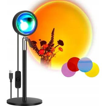 Lampička PROJEKTOR LAMPA IMITACE ZÁPADU SLUNCE LED SUNSET NOČNÍ LAMPA