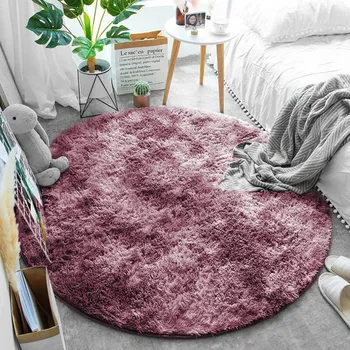 Koberec Kulatý Koberec Shaggy Ombre Strado 120x120 OmbreRed