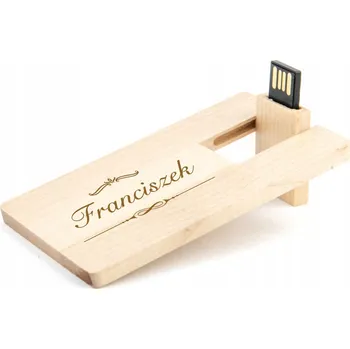 USB flash disk USB flash disk MemoRabbit DS-0413 dřevěná karta JAVOR 64 GB USB 2.0 béžový