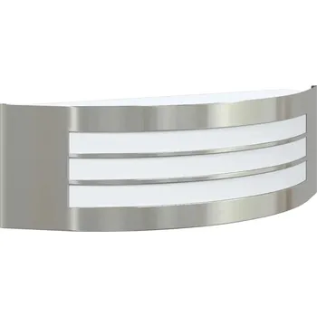 Nástěnné svítidlo Stříbrné obdélníkové nástěnné svítidlo z oceli 32 x 10 x 10 cm, kartáčovaný povrch