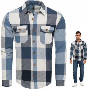 Pánská košile Recea pánská košile casual 3096 dlouhý rukáv regular polyester velikost XXL