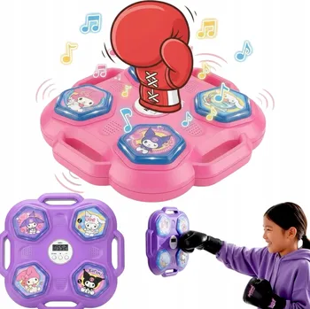 Hračka pro nejmenší Kuromi Sanrio hudební boxerská podložka Bluetooth trénink Dárek Vánoce BOX