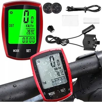 Tachometr Cyklopočítač bezdrátový Lewer tachometr, měřič vzdálenosti, LCD PRO