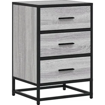 Noční stolek Noční stolek šedý dub sonoma 40 x 34,5 x 60 cm, 3 zásuvky