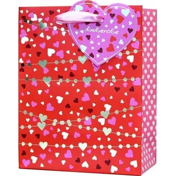 Dárková taška Dárkové balení velikosti M DÁREK NA WALENTYNKI ROCZNICĘ SRDCE