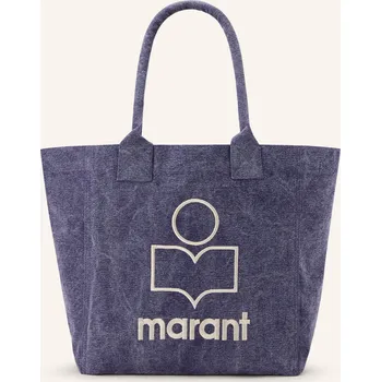 Kabelka Isabel Marant Shopper Yenky Small, modrá / bílá