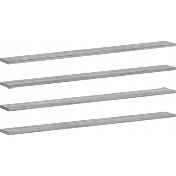 police Nástěnné police šedý dub sonoma 100 x 10 x 1,5 cm (4 ks)