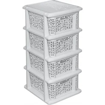 Obývací pokoj Koupelnový regál BranQ bílý 29 x 25 x 58 cm