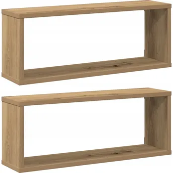 police Závěsné police dub artisan 60 x 15 x 23 cm, sada 2 ks