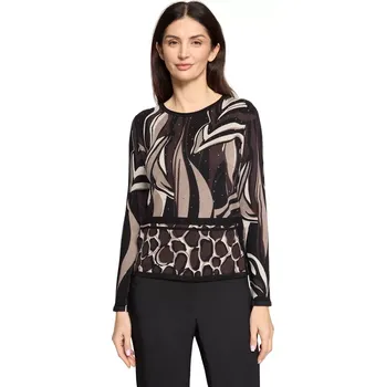 Dámský svetr BETTY BARCLAY dámský svetr černý vzorovaný s kamínky