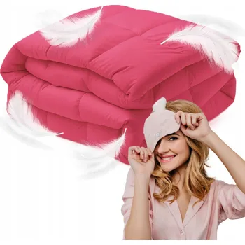 přikrývka Péřová Přikrývka 200x220 RŮŽOVÁ ZIMNÍ 100% Husí prachové peří Antialergická ZDRAVOTNÍ