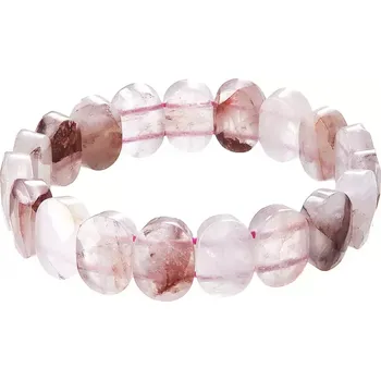 Oblečení a móda Náramek s minerálními kameny růženín tmavý 43057.3