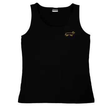 Náhradní díl pro kávovar The Naughty Dog - Tílko s jezevčíkem - černé - L