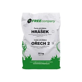 Tuhé palivo FREE COMPANY Hnědé ledvické (bílinské) uhlí ořech 2, pro automatické kotle 800 kg