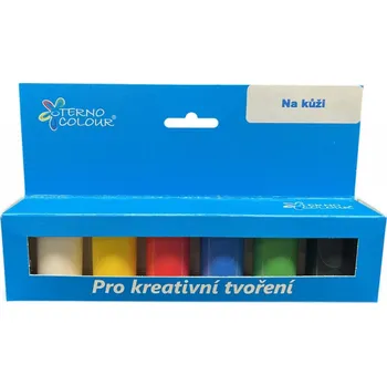 Speciální výtvarná barva Sada barev na kůži - 6 ks klasických barev